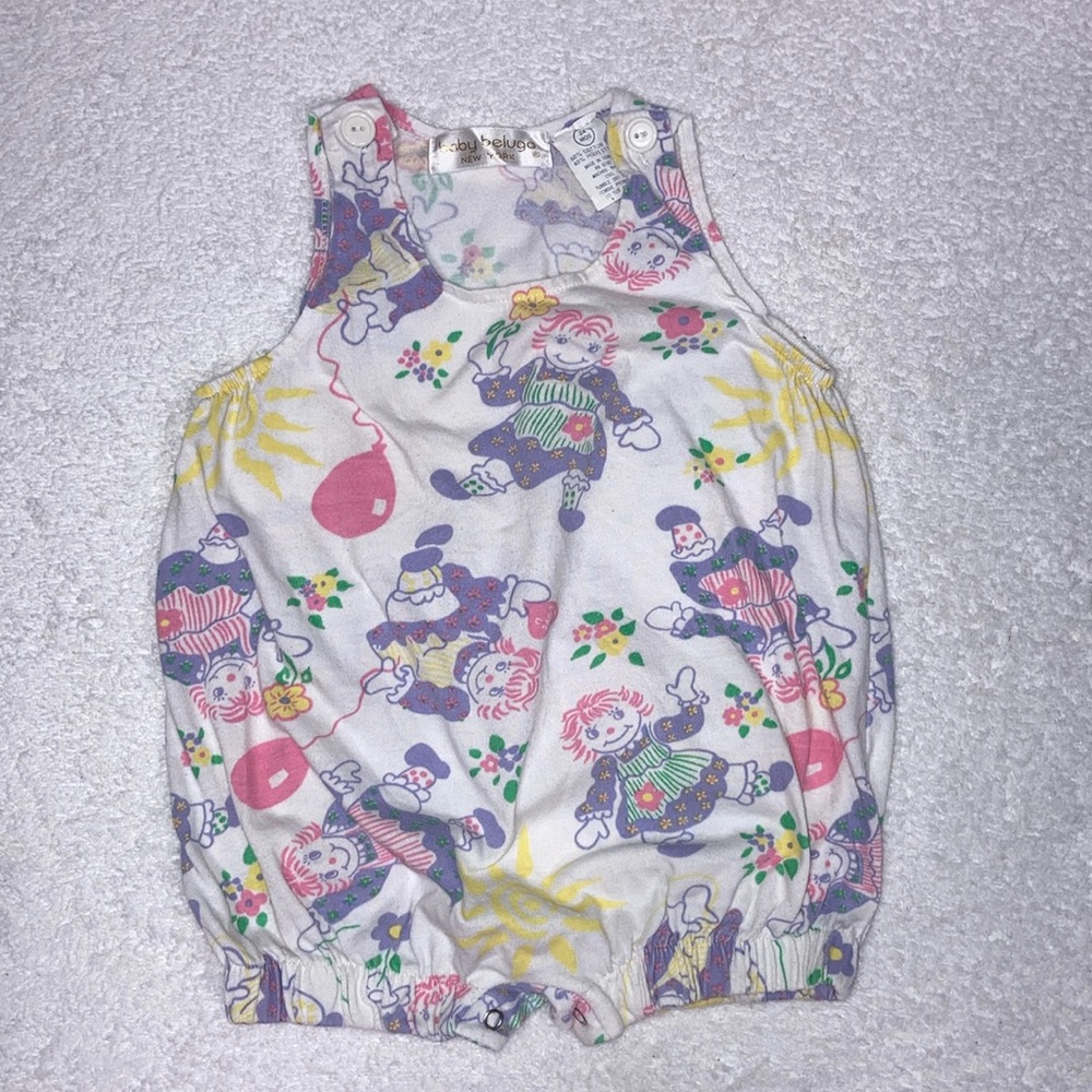 Vintage baby beluga New York raggedy Ann bubble 24m